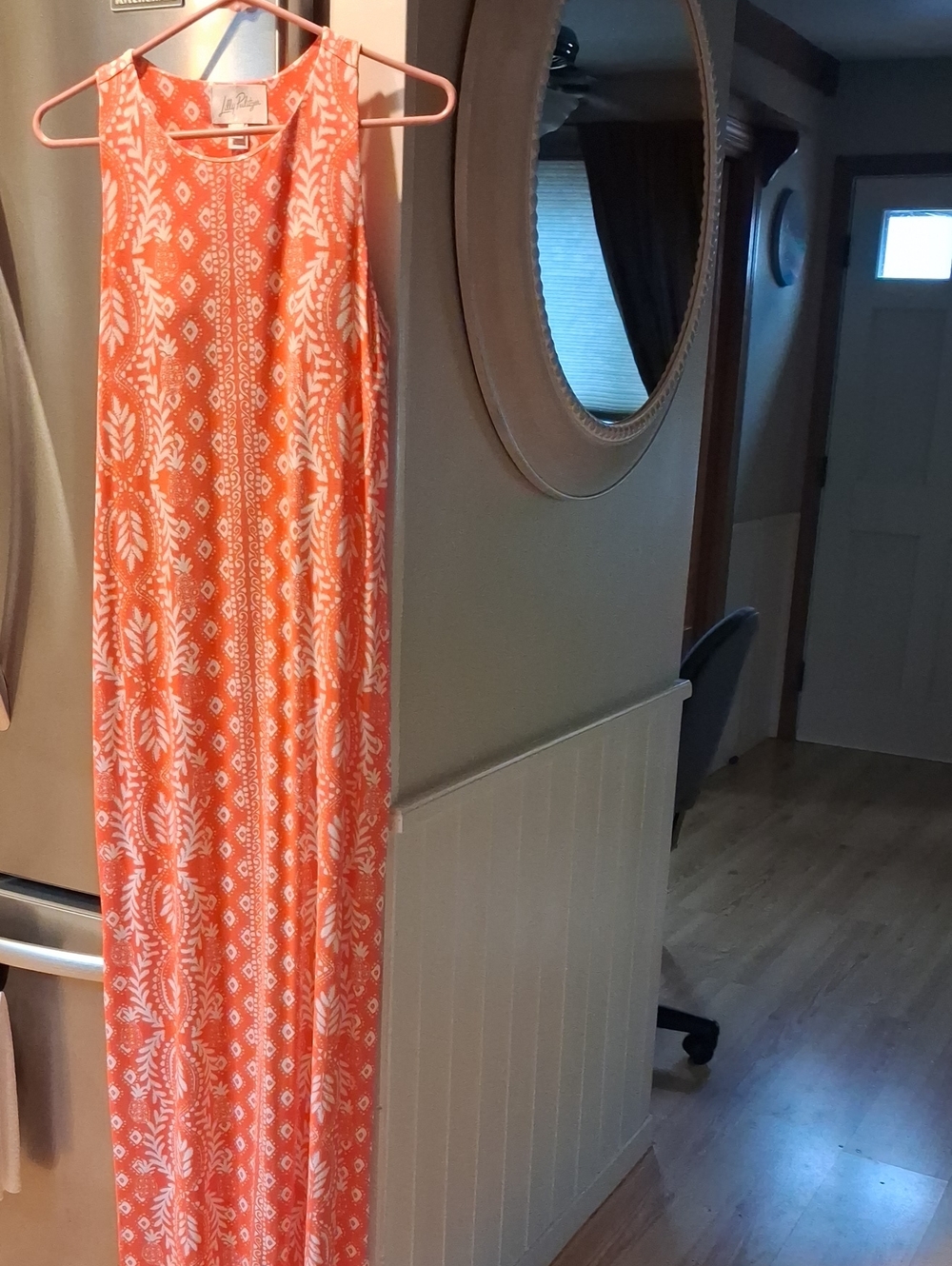 Lilly Pulitzer Coral and White Printed Dress